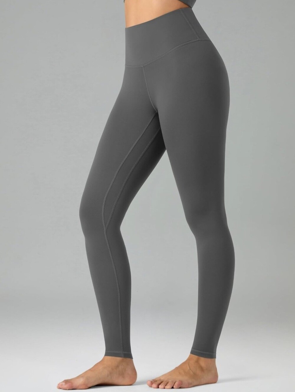 HeyNuts Yoga Pro 25" High Waist 7/8 Ankle Leggings Solar Grey Medium (8/10)